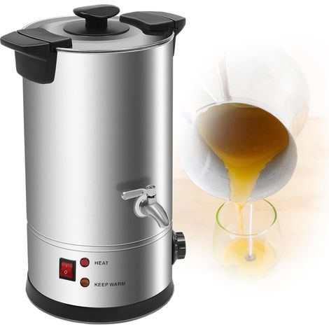 10 Liter Wax Melter for Candle Making, Stainless Steel Candle Melting Pot with Heat-Resistant Handle for Candles, Wax Melting Device for Home DIY, Small Candle Shop （EU Plug）