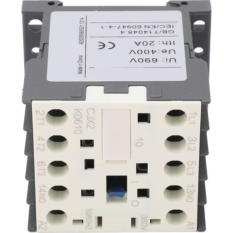 Wechselstromschütz, sehr empfindlich, für industrielle Anwendungen geeignet, verdickte, silberbeschichtete Kontakte, 380 V, 6 A (1/5)