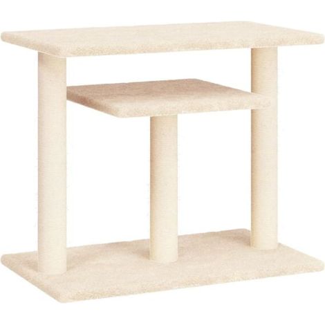 Arbre à chat avec plateforme, couleur crème, 62,5 cm
