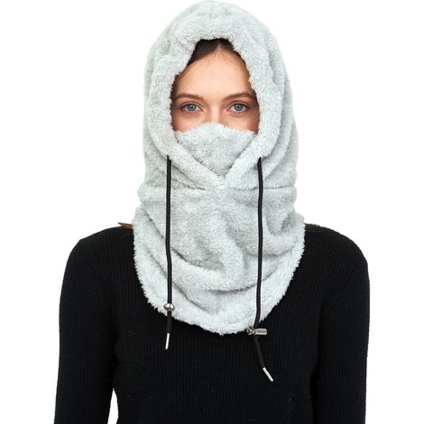 Masque facial isolant - Cagoule de ski - Bonnet - Cagoule - Masque de ski - Casquette de cyclisme - Gris (1/5)