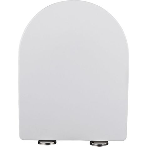 Abattant Wc Forme U, Cuvette Toilette Avec Frein De Chute, Lunette Wc Avec Fermeture En Douceur, Lunette De Toilette Universelle, Blanc (1/4)