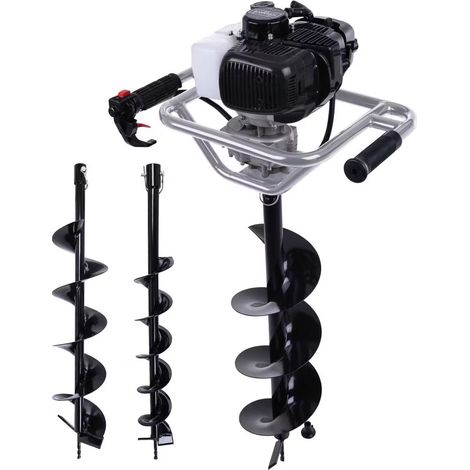 Mototrivella a scoppio 52cc 1,97cv 3 eliche incluse BAG2000-BE scheppach black