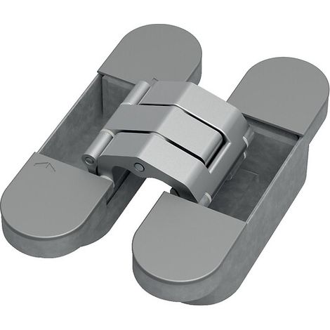Paumelle technique invisible Tyo - charge 60-80 kg - par carton de 3 - zamak - finition noir mat RAL 9005 - ARLU (1/4)