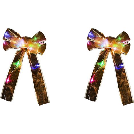 Ruban Lumineux Noël - Nœud Transparent Avec Led Cuivre - Décoration Arbre Et Cadeaux - Intérieur Extérieur - 1 Pièce (1/5)