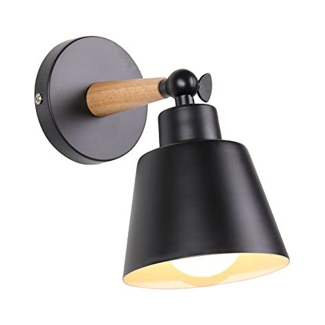 Applique murale de style industriel rétro, douille E27, idéale pour les chambres, les cuisines et les salles à manger. Ampoule non incluse. (1/5)
