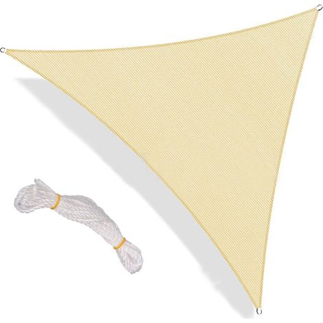 Voile d'ombrage en polyester Oxford imperméable, protection UV, couleur jaune clair, pour terrasse jardin parc aire de jeux pelouse 8x8x8 pieds
