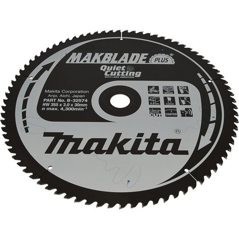 Makita B-32574 Lama Sega Circolare Makblade+ TCT 355x30mm 80T Legno