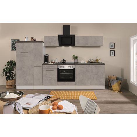 Cuisine Kitchenette béton Amanda 300 cm Respekta Premium