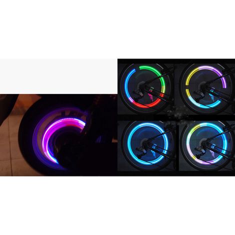 Luce LED lampeggiante impermeabile 12V universale decorativa per valvola ruota per auto, bicicletta, moto, colorata