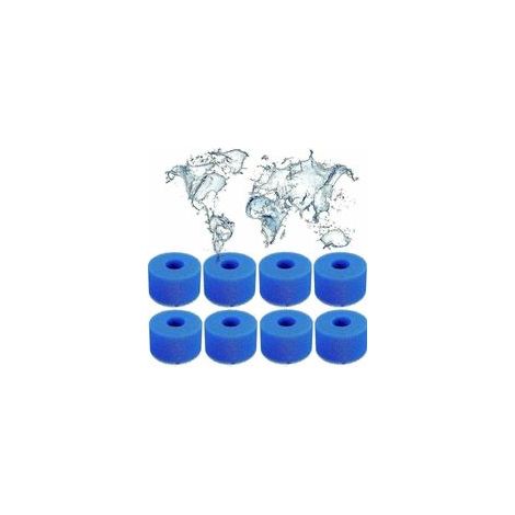 Lot de 8 filtres en mousse de type S1, spa pour Intex S1, réutilisables, pour piscine de type S1, pour piscine, aquarium, spa.,