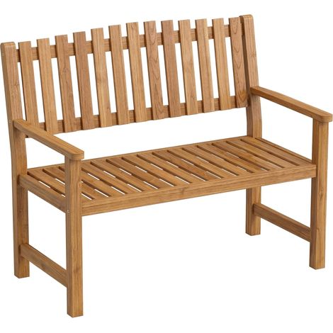 Gartenbank aus Akazienholz, 2-Sitzer, Tragkraft 320 kg