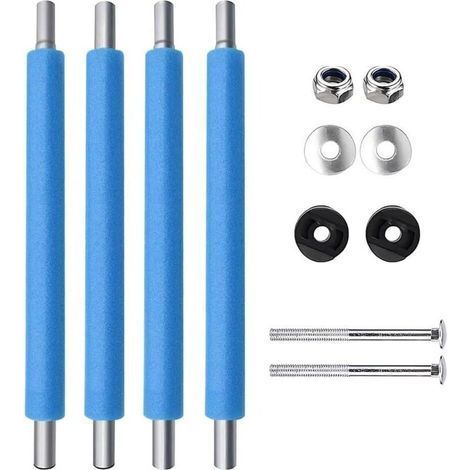 Pièces Poteaux de Trampoline de Remplacement, 196cm Bâtons de Rechange pour Trampoline, Poteaux de Trampoline avec Housses Anti-Collision en Mousse, Tiges de Rechange pour Filets de Trampoline (1/5)