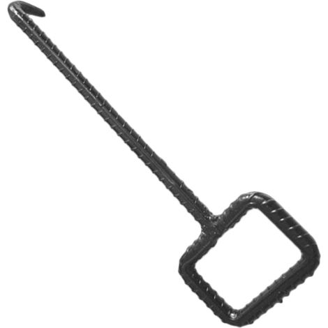 Crochet de Levage Robuste en Acier Noir pour Ouverture de Regard Extérieur, Outil Lourd pour Levage de Plaques et Portes Roulantes (1/5)