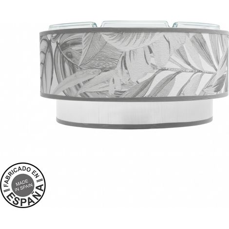 ABRILA AKUNADECOR Lampe murale à double abat-jour Camerun Gris Modèle 1 Lumière