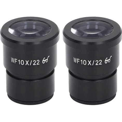 Oculaires de microscope 10x, oculaires grand angle en alliage d'aluminium, oculaires pour l'observation biologique, distance interpupillaire de 22 mm, diamètre du fût de 30 mm