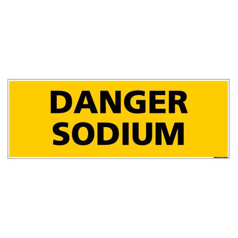Panneau de Signalisation danger DANGER SODIUM (C0131) - Adhésif - 210 x 75 mm