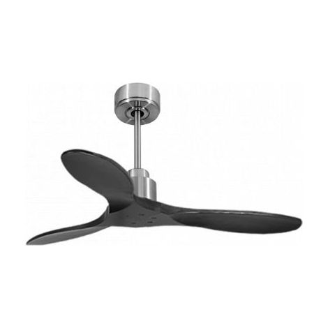 Tenerife de KlassFan - Super destratificateur et ventilateur DC 106 cm Chrome pales bois noir sans Lumière  15 à 20 m² (1/5)