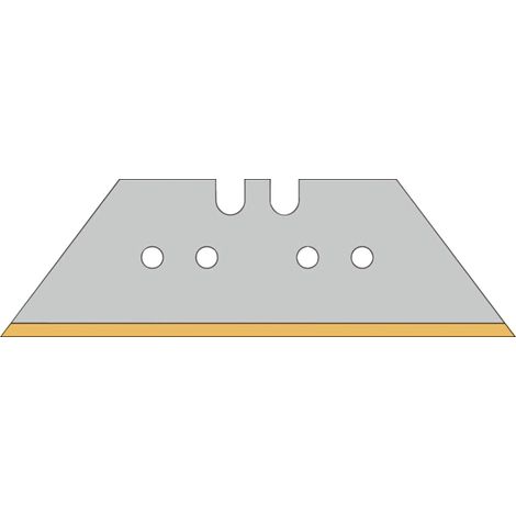 Cuchilla  trapezoidal  L61xW18,7xT0,65mm  TIN  con  perforación  10  piezas/dispensador  TECWERK (1/3)