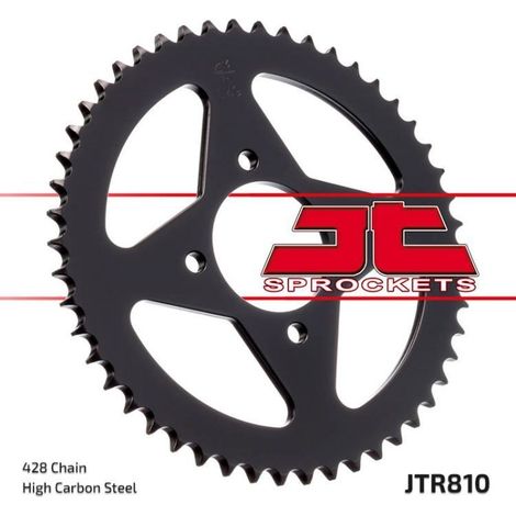 Corona posteriore in acciaio JT R810-43, 43 denti, misura 428 (1/2)