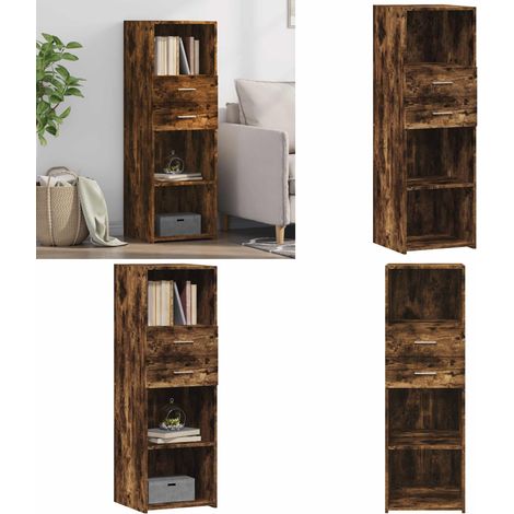 Highboard Räuchereiche 40x42,5x124 cm Holzwerkstoff - Sideboard - Hochboard - Wohnzimmermöbel - Holz Sideboard - Massivholzmöbel - Home & Living (1/5)