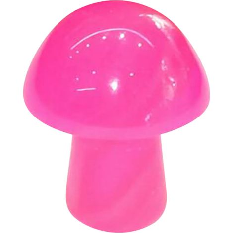 Champignon En Pierre Naturelle - Agate Rose Quartz Améthyste - Décoration Aquarium Pot De Fleurs - Lot De 1 (1/3)