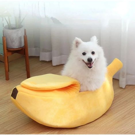 Bananenförmiges Winterbett für Haustiere, Haustiernest, Hamsternest