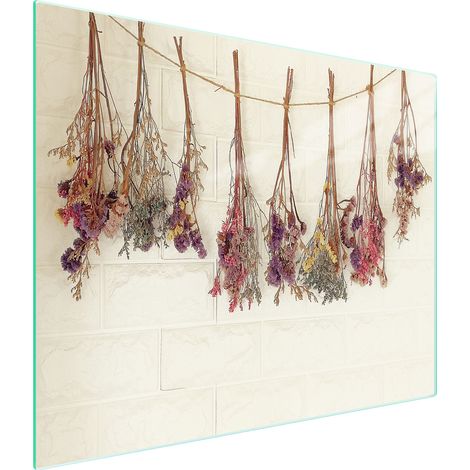 TAGLIERE IN VETRO 52x30 FIORI (1/5)