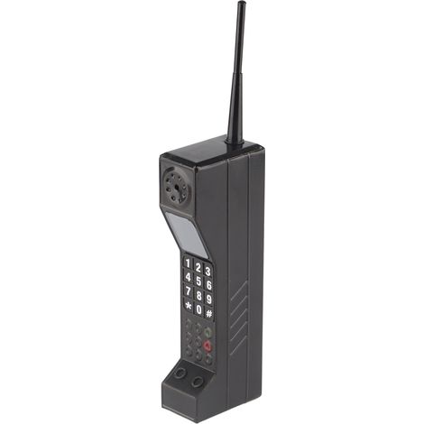 Ornement Téléphone Portable Vintage - Accessoire Déco Rétro pour Photographie et Stylisme en Modèle Simulation Noir (1/5)