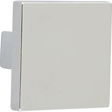 Pomo para mueble cuadrado de zamak plateado Al.28 x An.30 x P.30 mm REI (1/3)