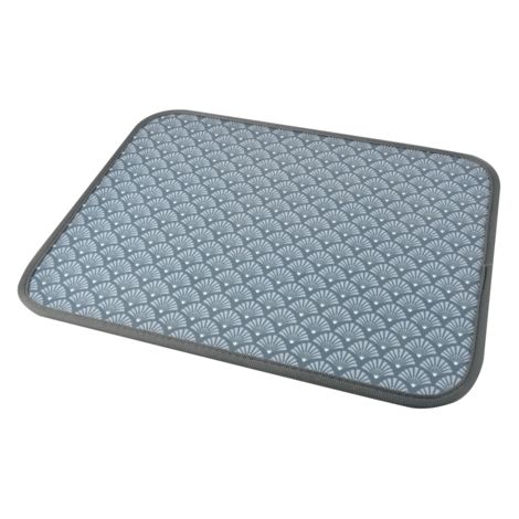 Tapis de repas antidérapant pour animaux à motifs New Art - Gris - L 45 x 35 cm - Livraison gratuite (1/2)