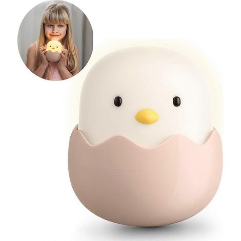 Veilleuse LED à intensité variable - Lampe tactile en silicone en forme de poussin (1/5)
