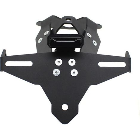 License plate holder with light for 21-24 Aprilia Tuono V4 1100 motorcycles.