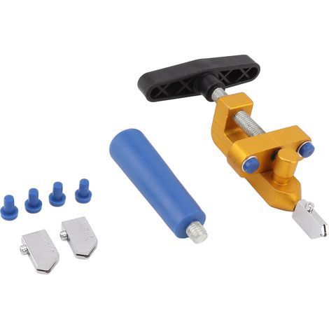 Glass tile cutter, hand tool, built-in portable opener, alloy knife for ceramic cutting, DIY, gold 290g (1/5)