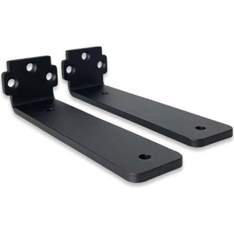 Lot de 2 supports d'étagère flottants 10cm Métal noir robuste, capacité de charge jusqu'à 800kg, installation facile (1/4)