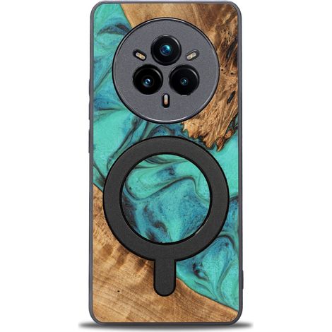 Custodia esclusiva Bewood per Realme 14 Pro Plus 5G - Turchese con MagSafe (1/3)