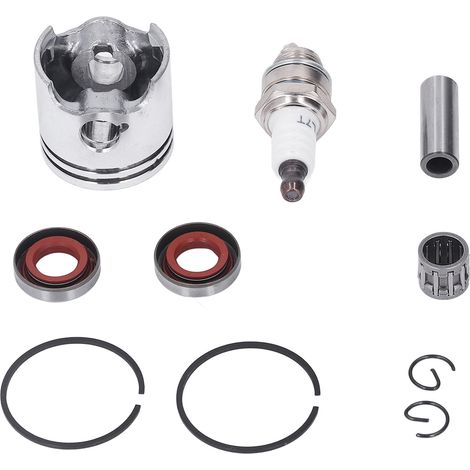 Kit joint de culasse pour débroussailleuse Stihl FS120 : couvercle de piston, roulement à aiguilles, circlips, goupille, joint d'huile, jeu complet (1/5)