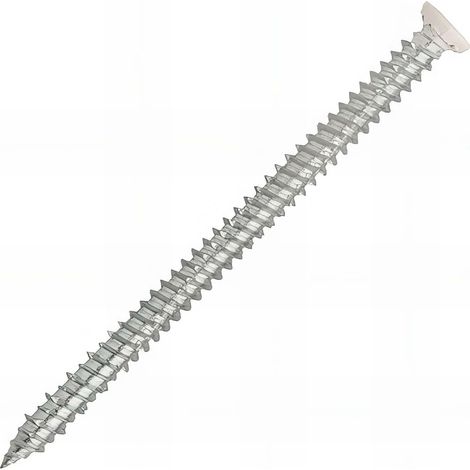 Boîte 100 Vis béton à fixation directe 7.5x132 mm, Tête fraisée blanc T30, Fixation directe dans le matériau support, Montage traversant sans tension grâce à son filetage (1/2)