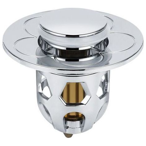 2 Universal Bathtub Stoppers, Stainless Steel Pop-Up Sink Strainer, Silver, 96.5 cm (1/3)
