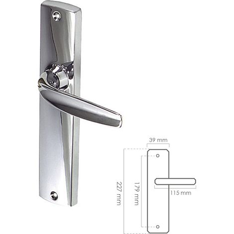 Wolfpack Linea Profesional Ayr Türdrücker-Set verchromt