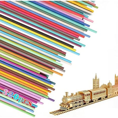 Lot de 320 filaments pour stylo 3D - 32 couleurs - Recharges pour stylo 3D - Filament PCL pour stylo de démarrage - Diamètre : 2,5 mm - Longueur : 15 cm (1/5)