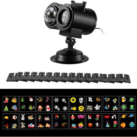 Projecteur Noel Exterieur Intérieur avec 12 Diapositives 10 Couleurs Effet de Vague d'ea (1/5)