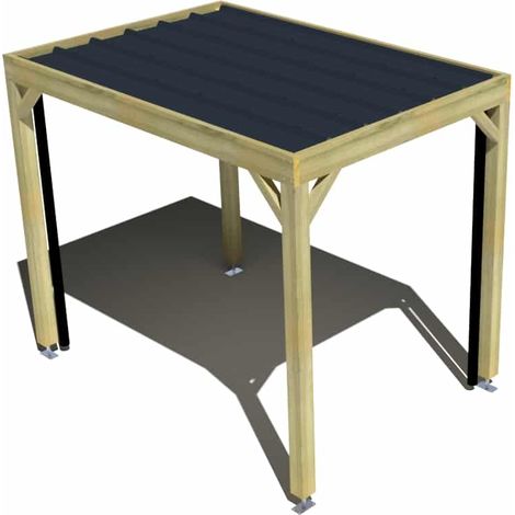 Carport bois • 2m x 3m • indépendante • sens largeur • livraison comprise (1/3)