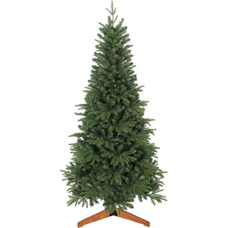 Sapin de Noël artificiel - HOMCOM - 1162 branches articulées - support en bois pliable - PE et PVC - 180 cm - vert (1/5)