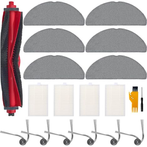 21-teiliges Zubehörset für Roborock Q7 L5+/Q7 L5/Q7 M5/Q7 M5+ Saugroboter, 1 Hauptbürste, 4 Filter, 6 Wischtücher, 6 Seitenbürsten (1/5)