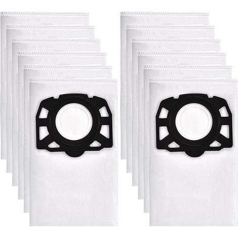 12 Sacs Aspirateur pour Karcher MV4 MV5 MV6 WD4 WD5 WD5/P WD6/P WD 4.200/WD 5.800/SE 5.100/SE 6.100 KFI 487 Sac Filtre Aspirateur 2.863-006.0 (1/5)