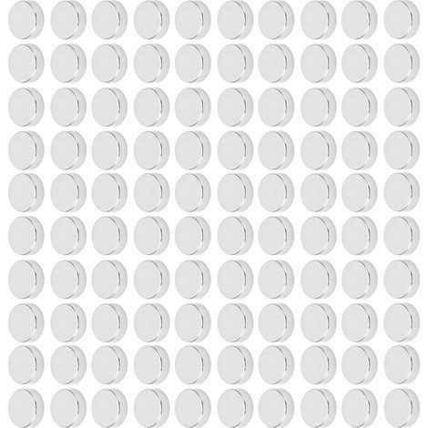 100 petits aimants ronds de 7 mm x 2 mm, très puissants, pour loisirs créatifs et bricolage, réfrigérateur. (1/5)