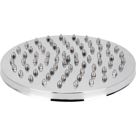 Pommeau de douche pluie de 8 pouces en acier inoxydable chromé fileté G1/2, pommeau de douche pluie haute pression, grand pommeau de douche rond, convient pour une installation murale, au plafond ou a (1/5)