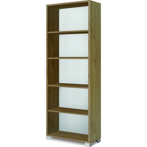 Estantería de Día 70L x 29P x h190 – Acabado en Madera Nogal – Sarmog