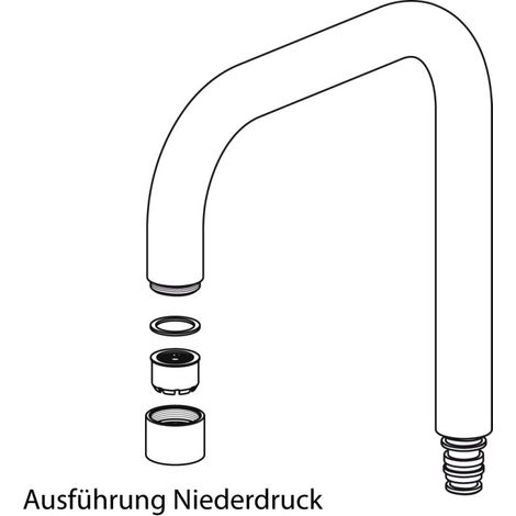 IDEAL STANDARD B961141AA Bec de tuyau U200mm, ensemble complet, ND