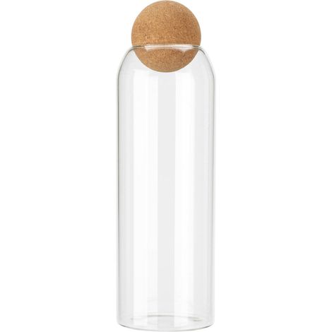 Récipient en verre avec bouchon décoratif